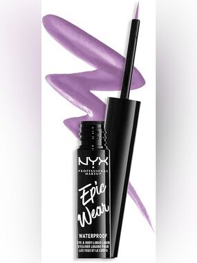 NYX Epic Wear Waterproof Liquid Liner, Long-Lasting Eyeliner, Lilac NWT